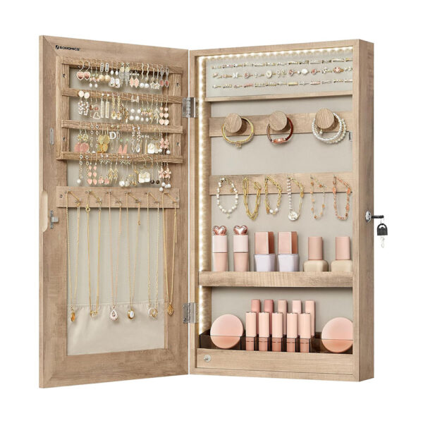 Mirror Jewelry Cabinet Armoire