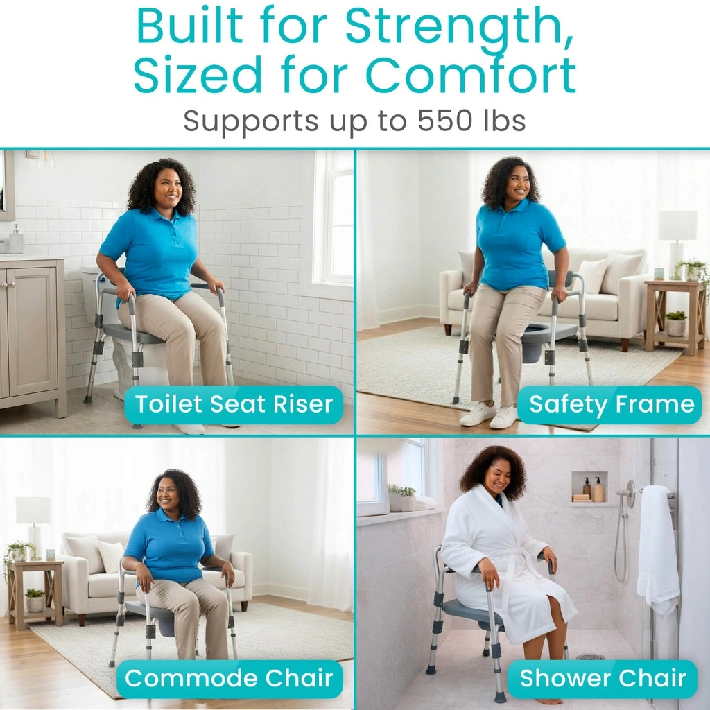 Bariatric 4 in 1 Commode & Shower Chair - Image 5