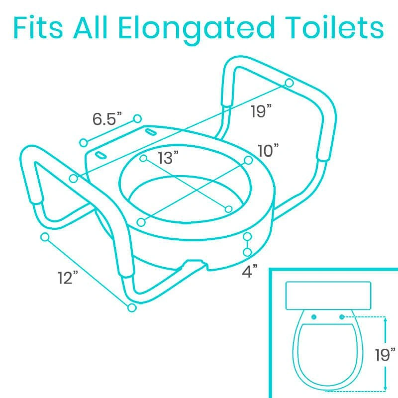 Toilet Seat Riser with Arms - Image 7