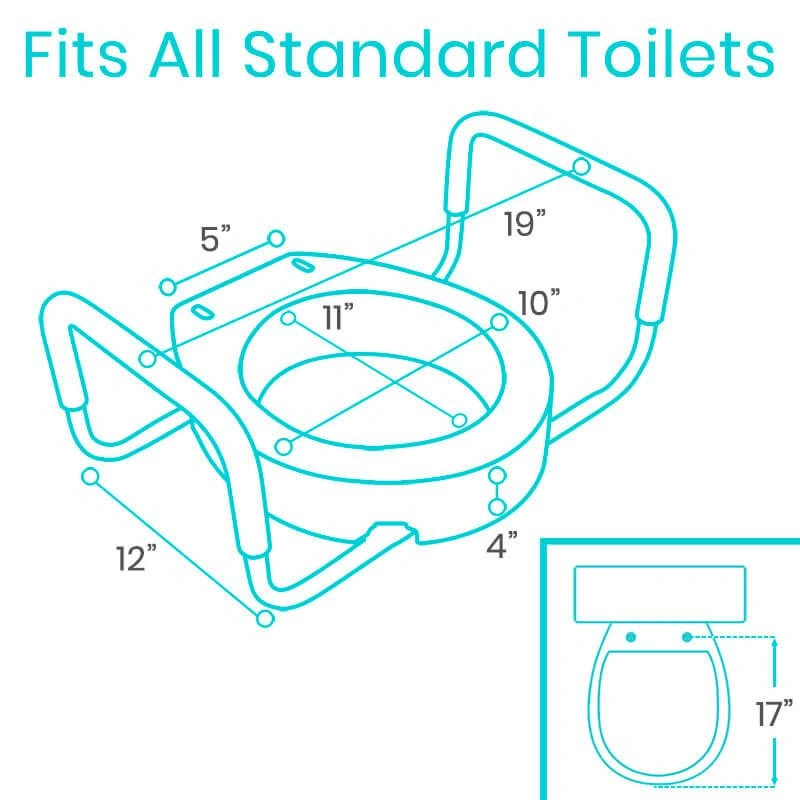 Toilet Seat Riser with Arms - Image 8