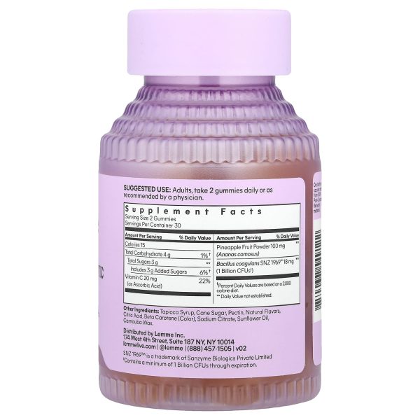 Lemme, Purr, Vaginal Probiotic Gummies, Pineapple, 60 Gummies - Image 2
